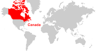canada map world